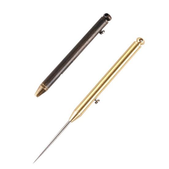 Portable Metal Rust-proof Spring Retractable Push-Pull Toothpick Fruit Fork