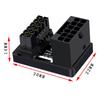 CY Adapter 12VHPWR ATX3.0 PCI-E 5.0 Power Modular Adapter 12+4 Pin to 12+4 16 Pin Downward 360 Degree U-Shape Back Angle 4080 5090TI 16 Pin 12+4P