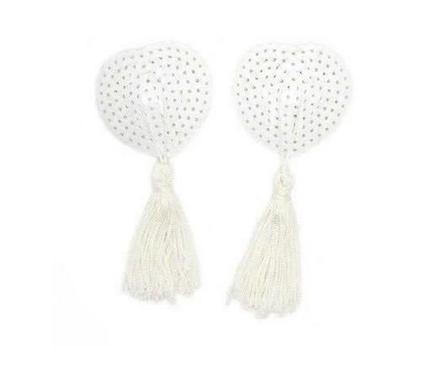 Tassel Heart Sequin Nipple Covers – Sexy Lingerie Accessories with Blood Drop Design