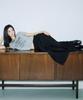 Nigaennikol Wrinkle Layered Wrap Skirt Pants_Black