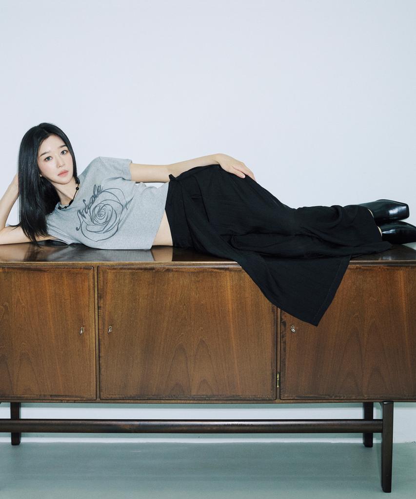 Nigaennikol Wrinkle Layered Wrap Skirt Pants_Black