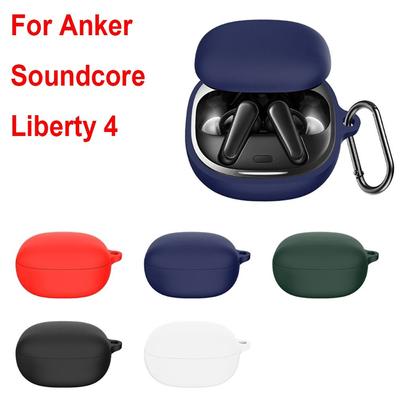Silicone Headphone Cover Charger Box Shell For Anker Soundcore Liberty 4 Wireless Earbuds Case Shockproof Earphone Protector