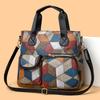 Vintage Washed Leather Biker Shoulder Crossbody Bag Women Soft Leather Mummy Bag Trendy Two Pockets