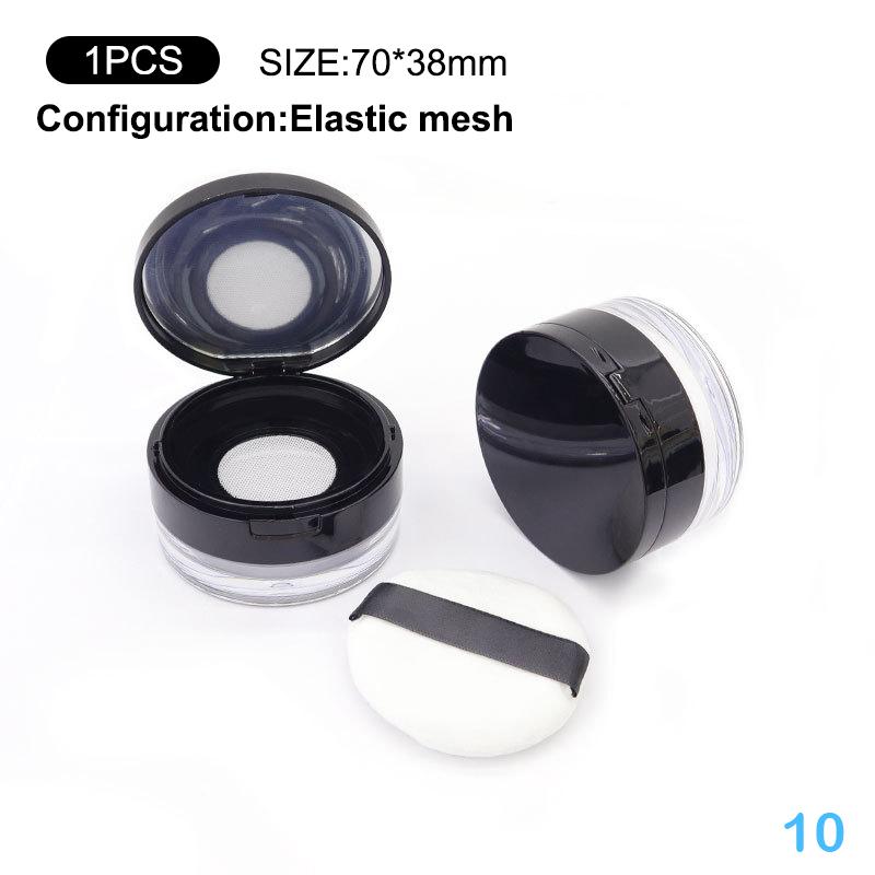 1Pcs Portable Plastic Powder Box Empty Loose Powder Container With Sieve Mirror Cosmetic Sifter Jar Travel Makeup Accessories