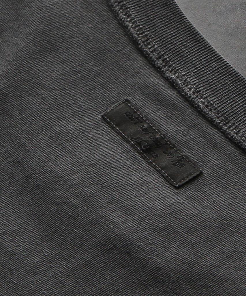 Keuligeon Pigment 3 Stitch Semi-Oversized Short Sleeve Tee Charcoal