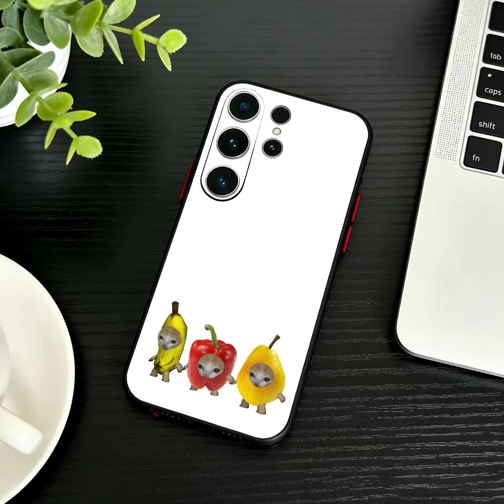 Goofy Cats Big Eyes Phone Case For Samsung S26,S25,S24,S23,S22,S21,S20,Plus,Fe,Lite,Others Black Cover
