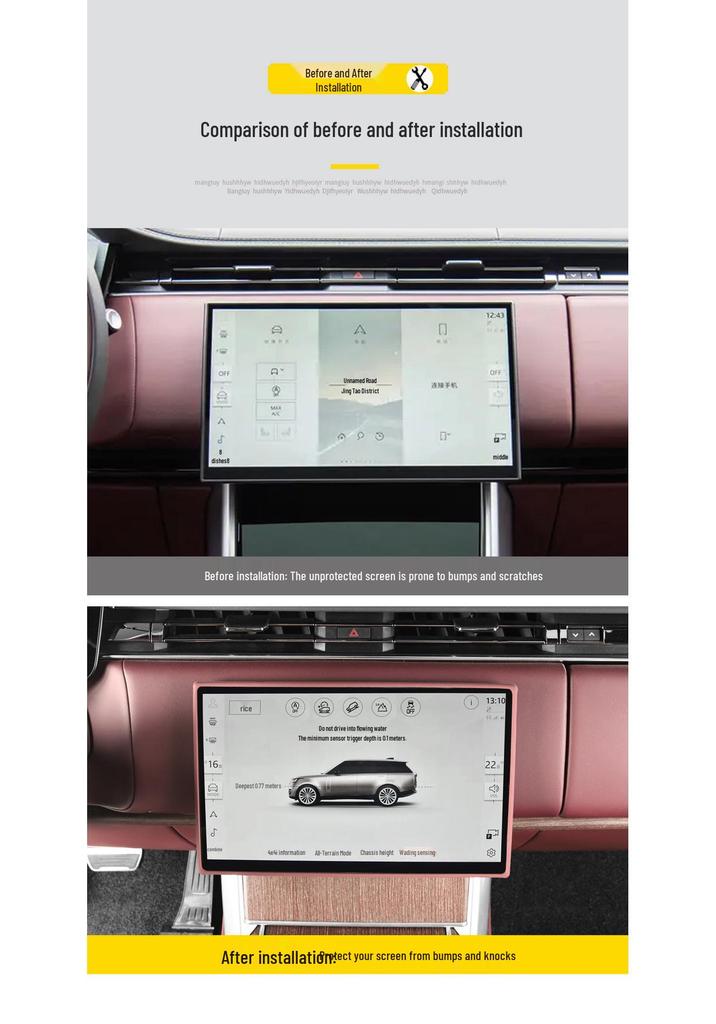 Range Rover Autobiography/Sport Navigation Screen Protector & Edge Trim (23-26)