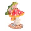 Cute Animal Mushrooms Lawn Decorations Gardens Courtyard Ornaments(Red)