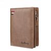 Leather Card Holder Wallets for Men Short Style Fashion Zipper Wallet with Coin Pocket CLE