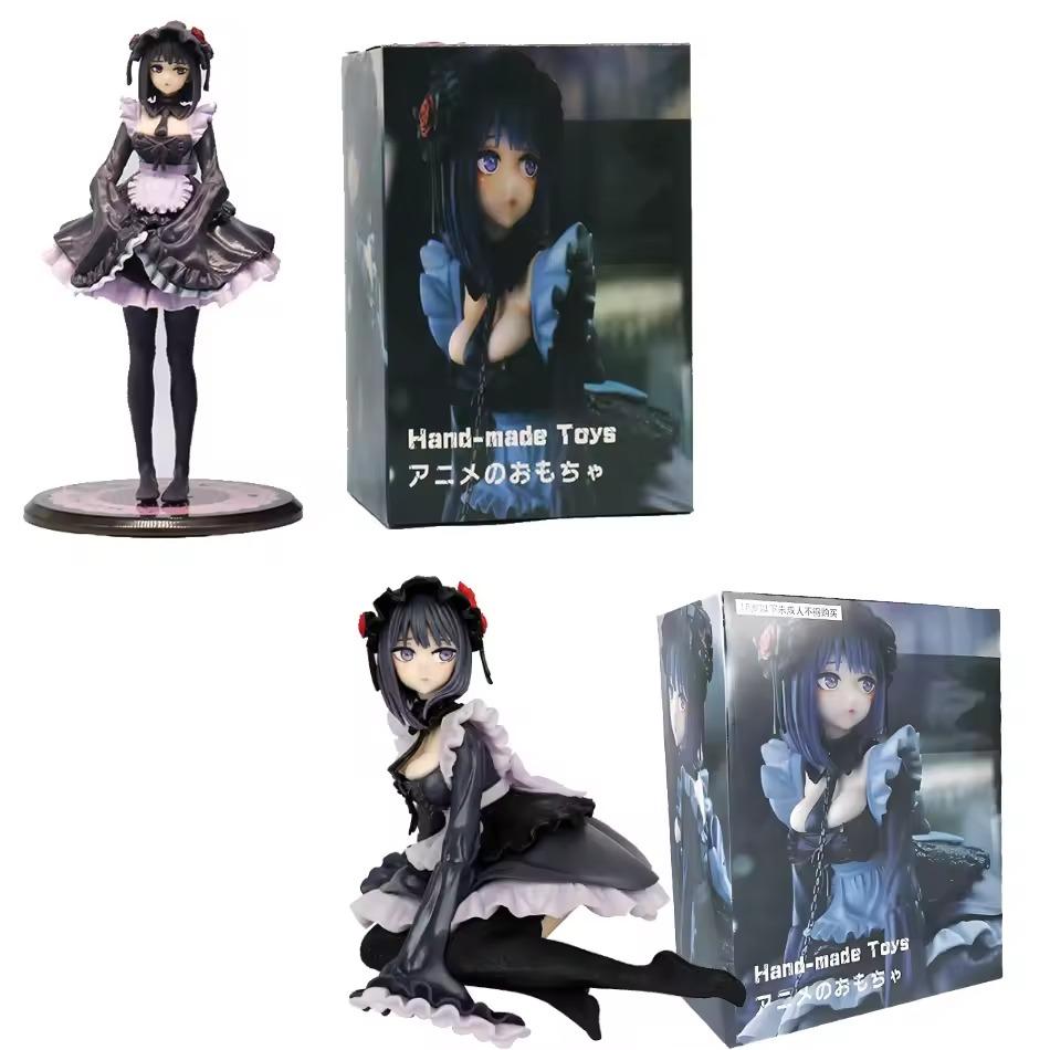 2 Kinds My Dress-Up Darling Anime Figure Black Maid Outfit Kitagawa Marin Action Figure Shizuku Kuroe Figurine Collection Models