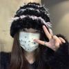 Autumn and Winter Plush Thickened Women's Cold-proof Wool Hat, Warm Ear Protection, Small Face, Big Head Circumference, Pullover, Knitted Hat