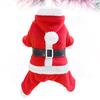 Pet Dog Clothes Santa Claus Design Size M Red Breathable Christmas Costume Party Dog Apparel Supplies Christmas Costume