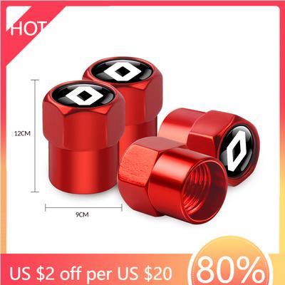 For Renault 2026 New Hub Caps 4Pc Car Wheel Tire Valve Stem Cover Caps Auto Accsoories for Renault Captur Twingo Megane Clio Dus