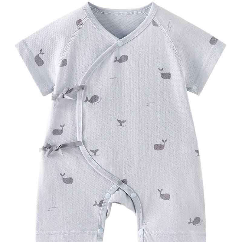 TONGTAI Baby Summer Cotton Mesh Romper 66 синий