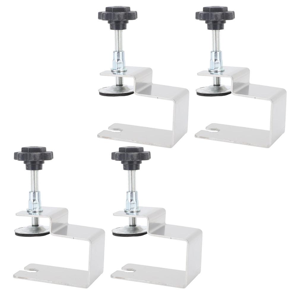 4Pcs Drawer Fixing Clip Long Curved Bow Structure Woodworking Front Panel Installation Clamp Stainless Steel Aid Jig