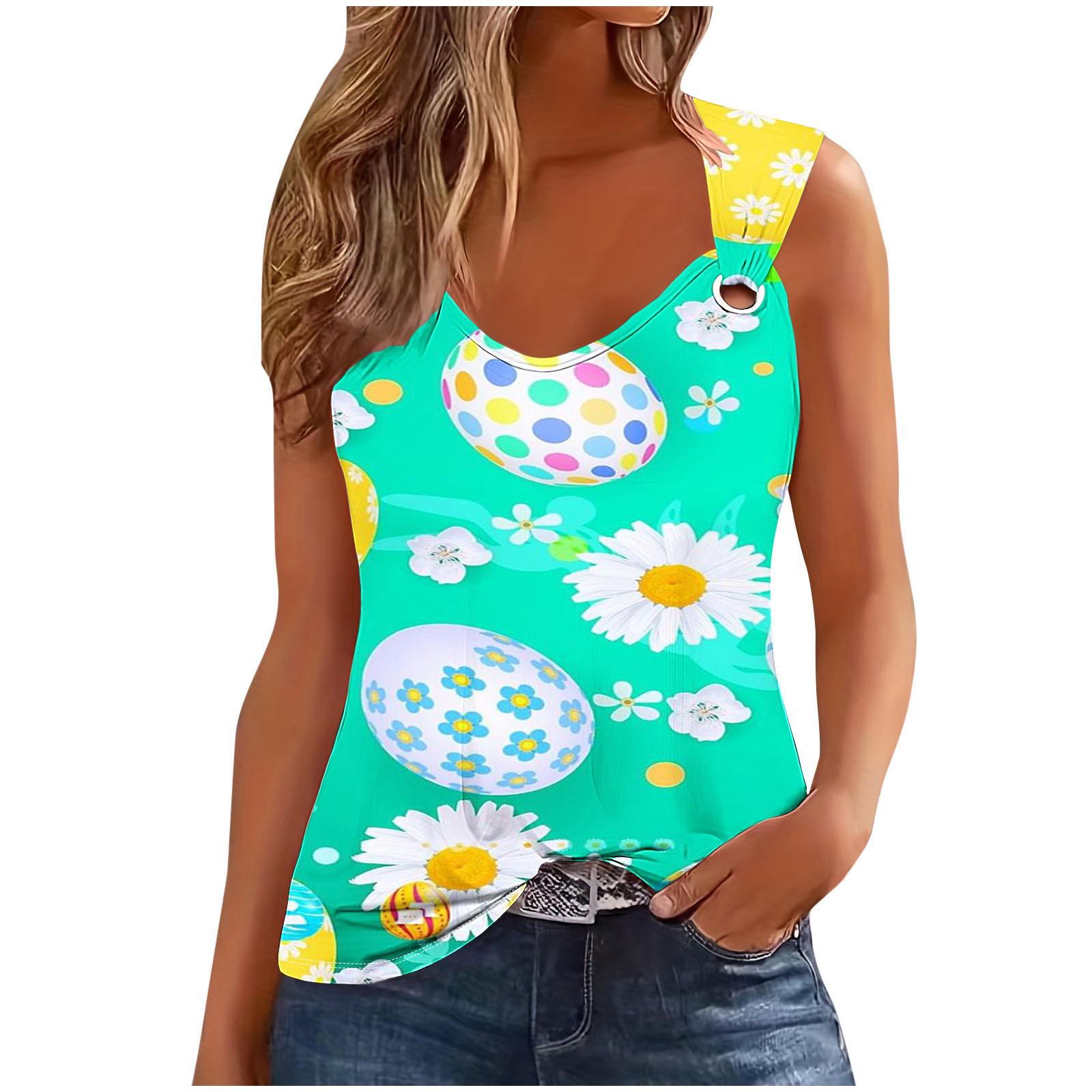 3D Digital Print Cartoon Spaghetti Strap Fashion Vest for Women Medium