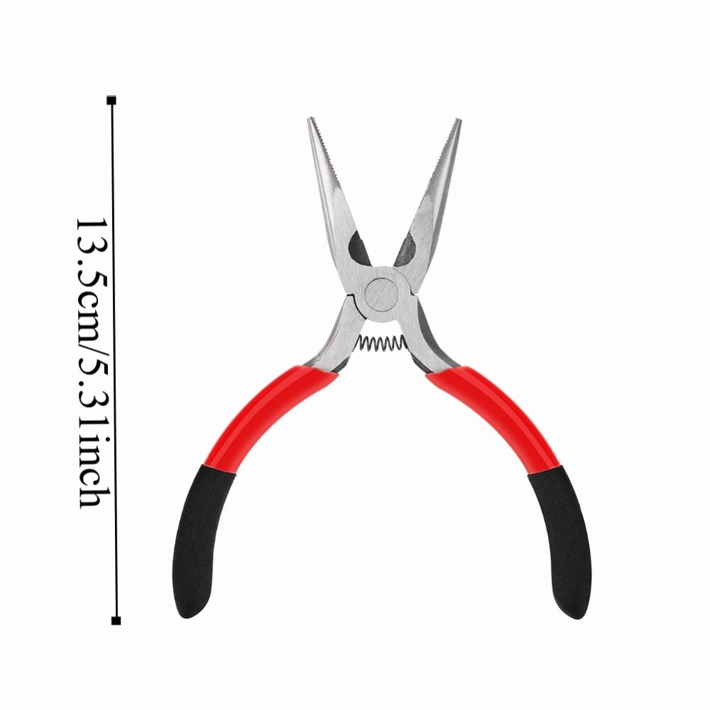 Non-Slip Grip Long Nose Pliers Steel Construction Wire Cutter Pliers Electrical Work