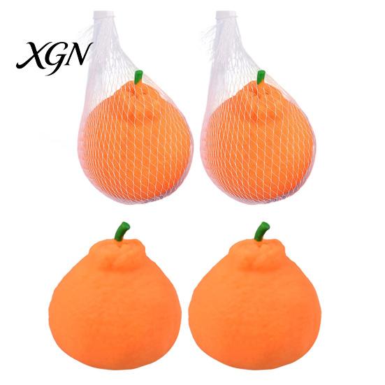 Desk Stress Relief Toy 1/2/3/Pcs Orange Squeeze with Mesh Bag Relieving Dekopon Fruit-shaped Tangerine Stretchy Anti-anxiety Simulation Fruit Sensory