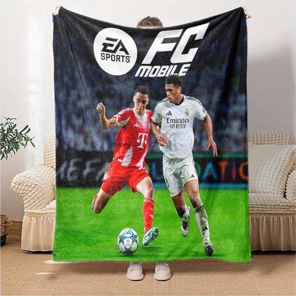 FC Theme Printed Blanket - Perfect for Couch, Bed, Travel & Outdoor Use | Machine Washable, Cozy & Durable.