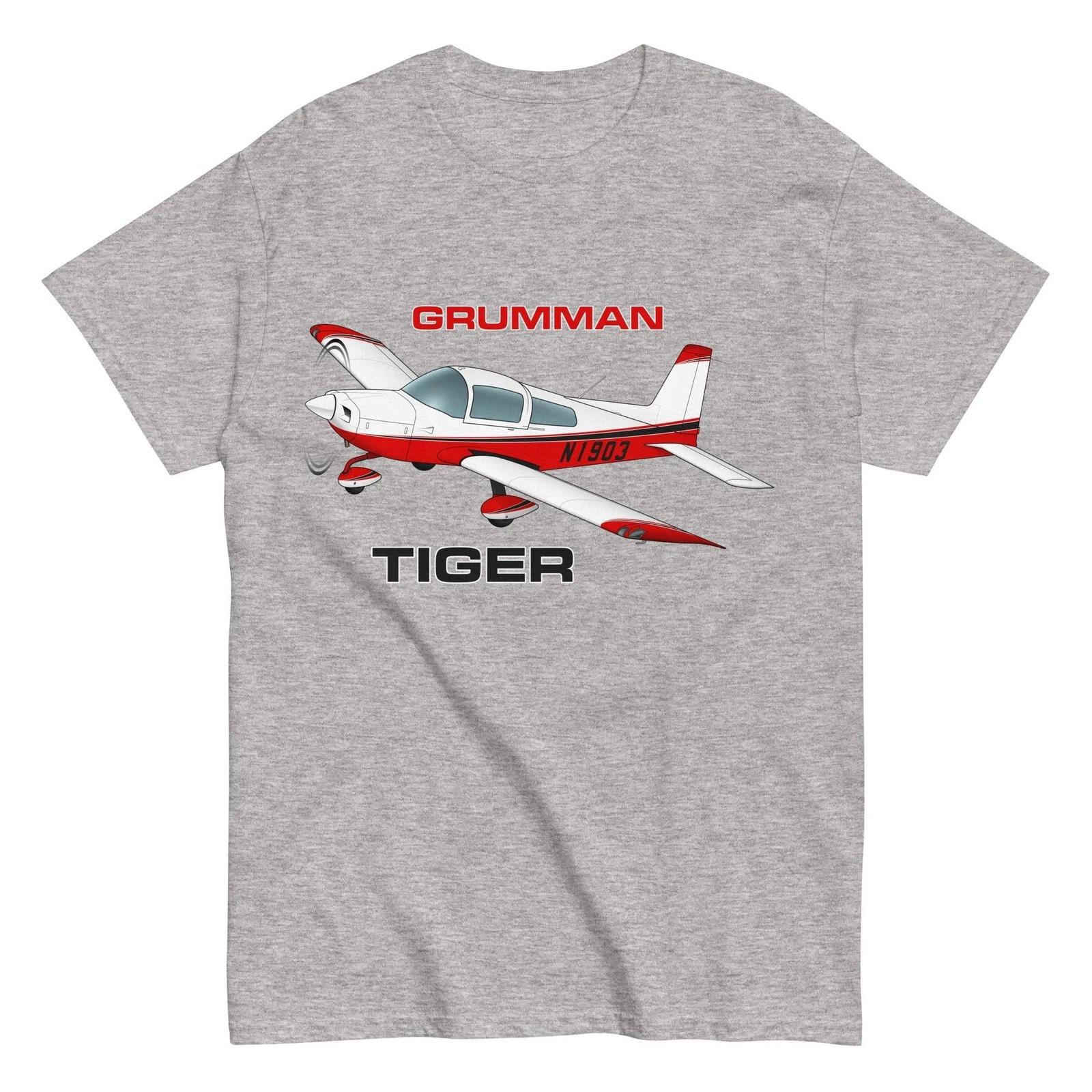 Grumman Tiger Airplane T-Shirt (AIR7ILK97AA1-RB2) - Add Your N# 2XL