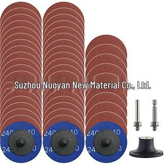 2-inch 50mm Brown Fused Alumina Torque Sand Disc 51-Piece Twist-lock Spiral Grinding Disc Set