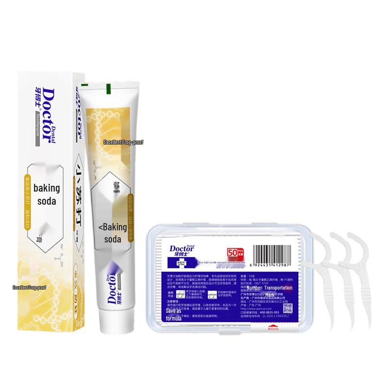 Dr. Dental Floss Sticks  Toothpaste Set