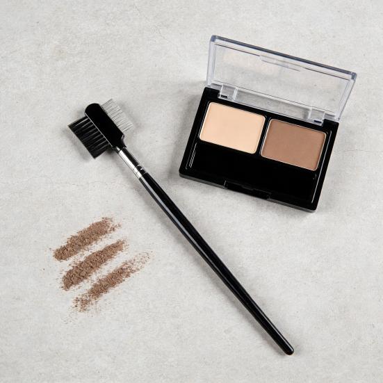 Double-head Eyebrow Brush with Steel Needle Comb Multi-purpose 2-In-1 Brow Styling Brush Portable Travel Women Makeup Grooming Tools