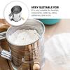 Commercial Grade Flour Sifter with Double Rings 3 Cup Ergonomic Hand Crank Large Capacity Flour Strainer