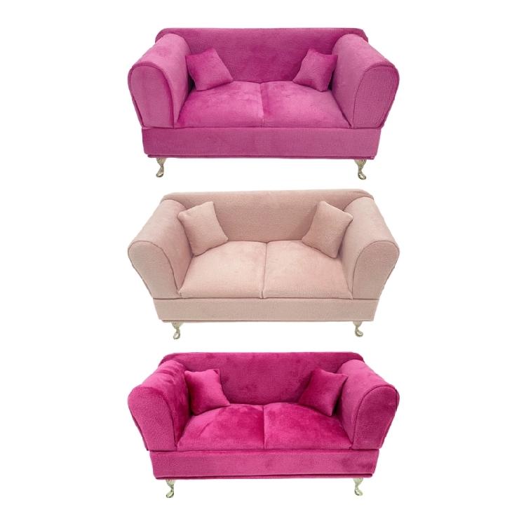 Dollhouses Plush Miniature Sofa Furniture For Toyhouses Jewelry Box Design Safe Childrens Play