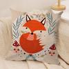 Fox Cute Woodland Cushion Cover Soft Plush Throw Pillow Cover  DoubleSided Printed Cushion Case  Cozy Sofa  Home Decor