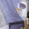 Lila Ölgemälde Textur Tüll Transparente Vorhänge für Wohnzimmer Schlafzimmer Küche für Fenster Voile Vorhänge Heimdekoration