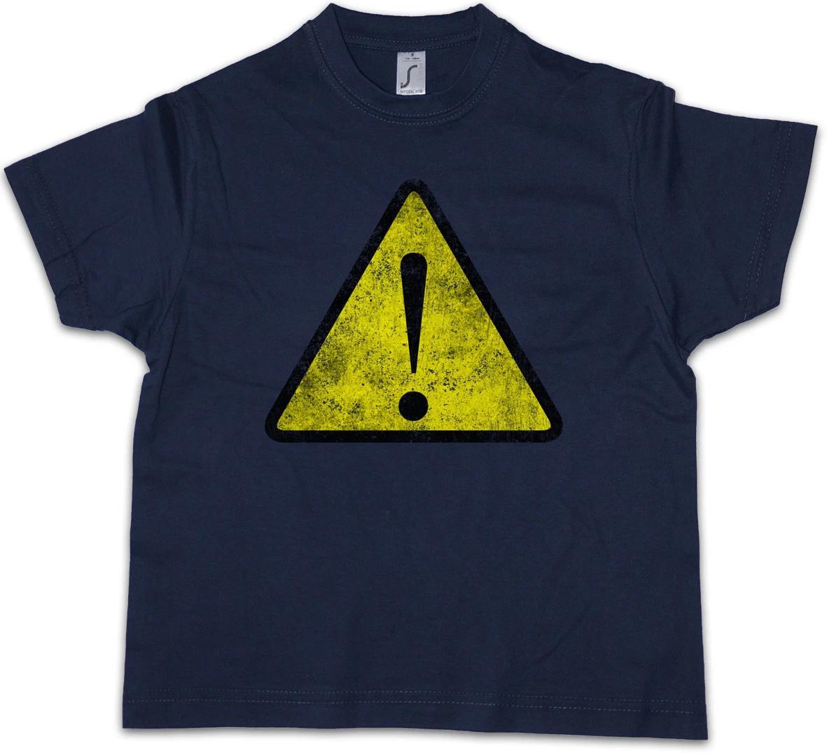 WARNING SIGN Kids Boys kids boys T-Shirt Symbol Logo USA Caution Danger Biohazard 100