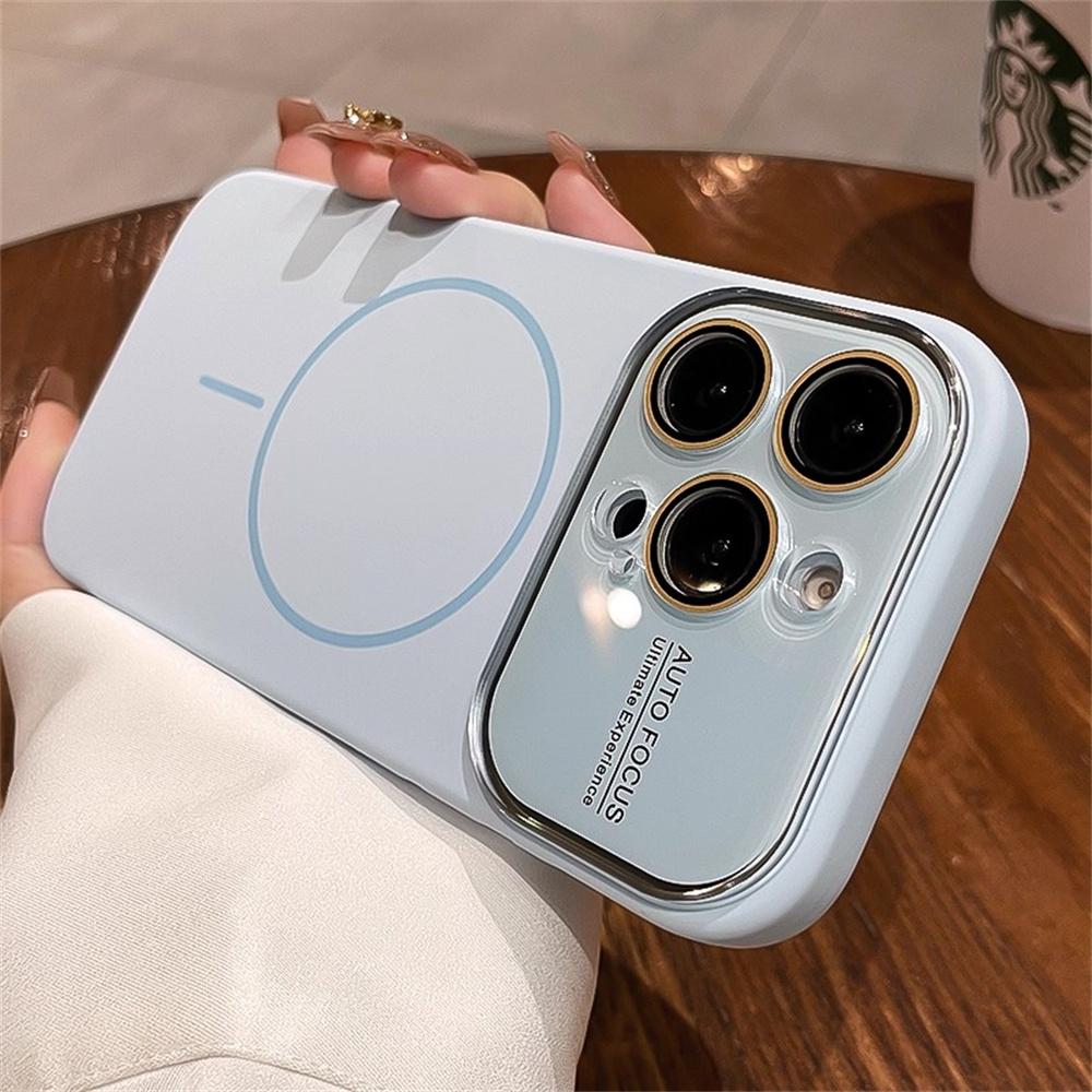 Удосконалений рідкий силікон для чохла Magsafe для iPhone 17 Pro Max 16 14 15 13 Магнітна зарядка Захисна кришка для скляної лінзи