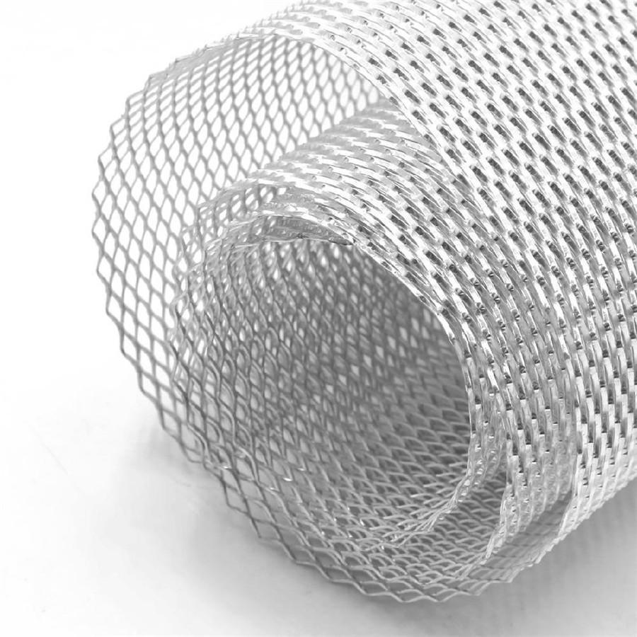 Silver Rhombus Air Inlet Grille Net Mesh Vent 40"x13" Universal Car SUV Body Kit