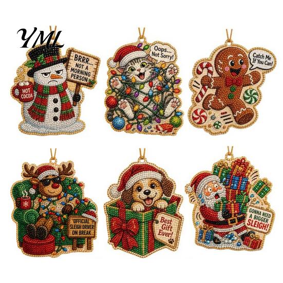Decorative Beads for Crafts Christmas Hanging Faux Pearl Art Kit Adult, DIY Bead Painting Ornament, Handmade Holiday Craft Set Tree Home Decor