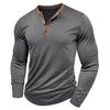 Fall Spring Men Shirt Buttoned Stand Collar Color Matching Pullover Slim Fit Mid Length Casual Daily