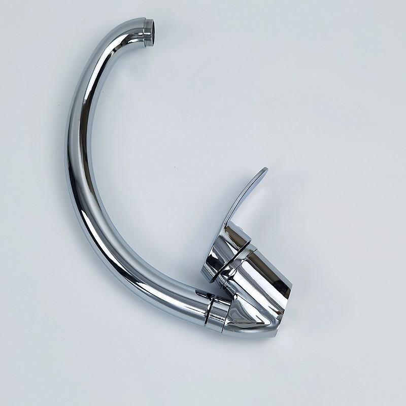 Haushalt Küchenarmatur 360° Drehung Küche Warm- und Kaltwasserhahn Einhebel Deckmontage Poliertes Becken Spültischmischer