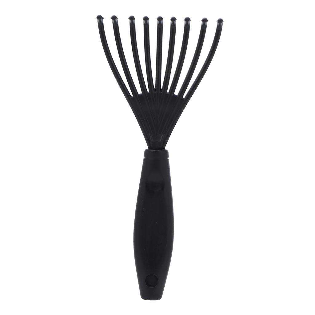 Plastic Rake Hair Comb Cleaner Hair Dirt Remove Comb Brush Cleaning Tool for Home Salon Black