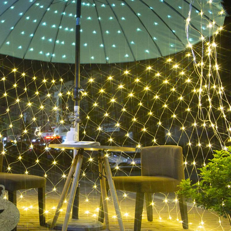 Solar LED Net Lights: Waterproof Outdoor Decorative String Lights for Festivals and Parks