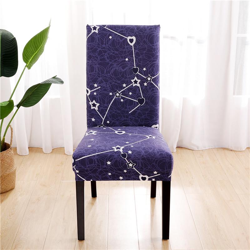 Spandex Printing Chair Cover Modern Removable Anti-Dirty Kitchen Seat Case Stretch Chair Slipcovers For Banquet Dining  Room