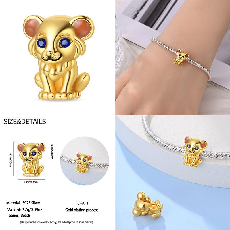 Originale Eulenperlen, 100 % Kupfer, Glückskatzen-Elefanten-Anhänger, passend für Originalarmbänder, DIY-Schmuckherstellung, Geschenk für Frauen