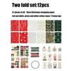 12pcs Striped Print Gift Wrapping Paper Snowflake Print Christmas Wrapping Paper  Holiday Presents