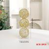 Weihnachten Gold Glitzer Eisendraht Kugel Vintage Weihnachtsbaumdeko Hängende Weihnachtsgeschenkverpackungs-Verzierung Heim Feiertagsdeko