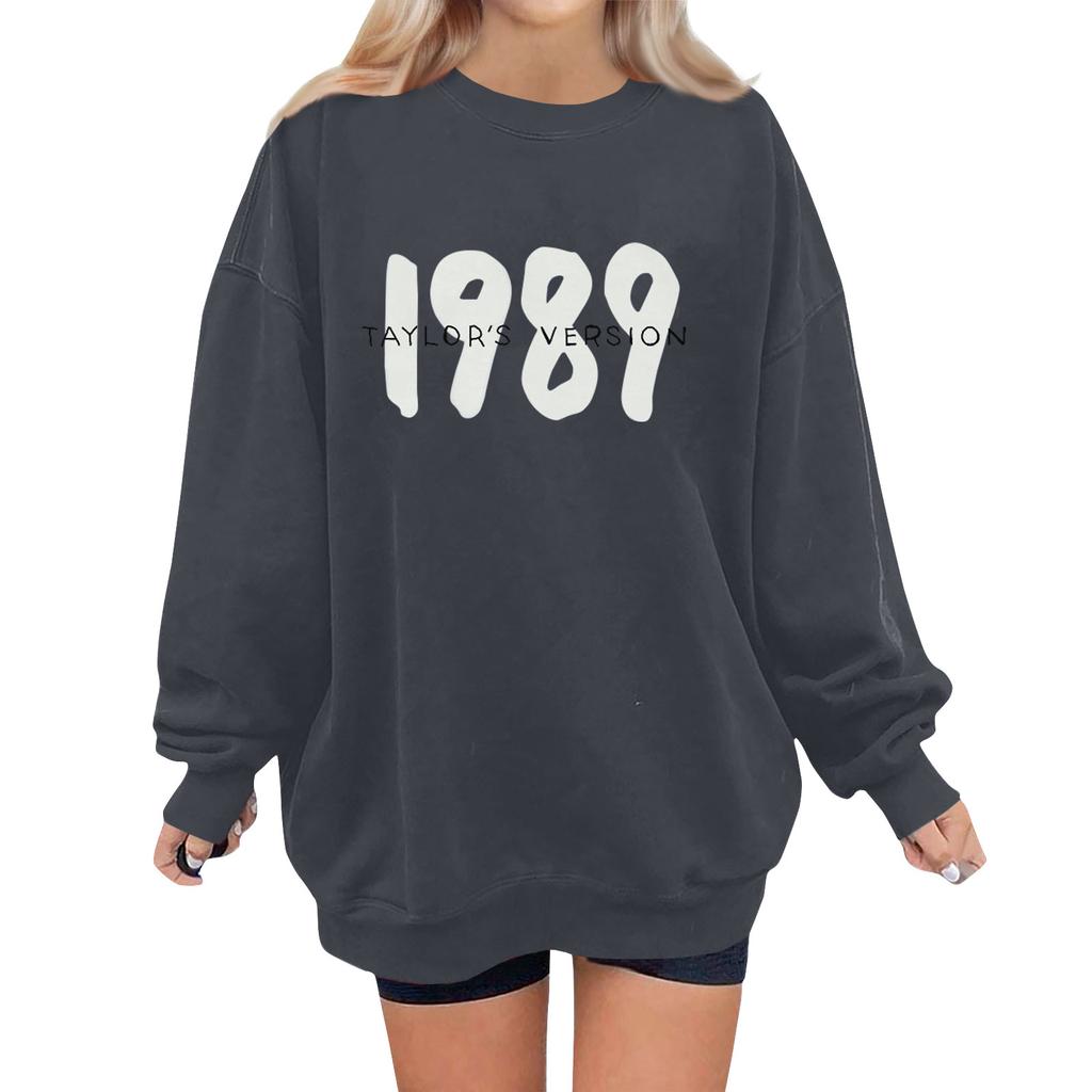 Women Winter Tops Women's Long Sleeve Sweatshirt Casual Crewneck Loose Fit Pollover Fleece Tops