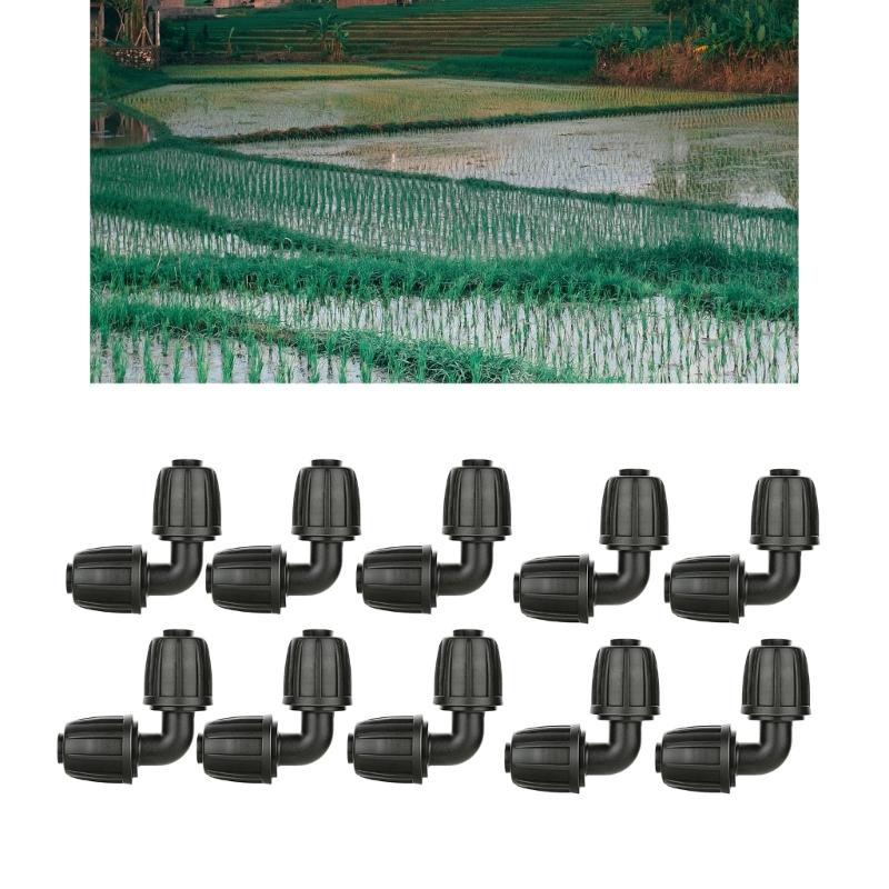 20 Pieces Durability Irrigation Elbow Connectors Leakproof Joints forDrip Systems Quick Installation No Tools Required