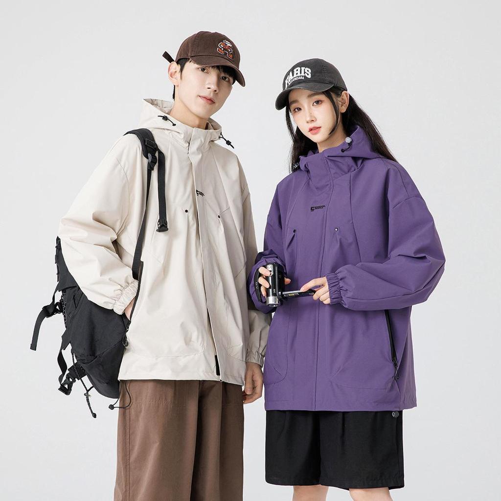 Nouvelle Veste Veste Homme et Femme Automne et Hiver Coupe-vent et Imperméable Veste de Travail Homme Extérieur Couple Costume d'Alpinisme Femme