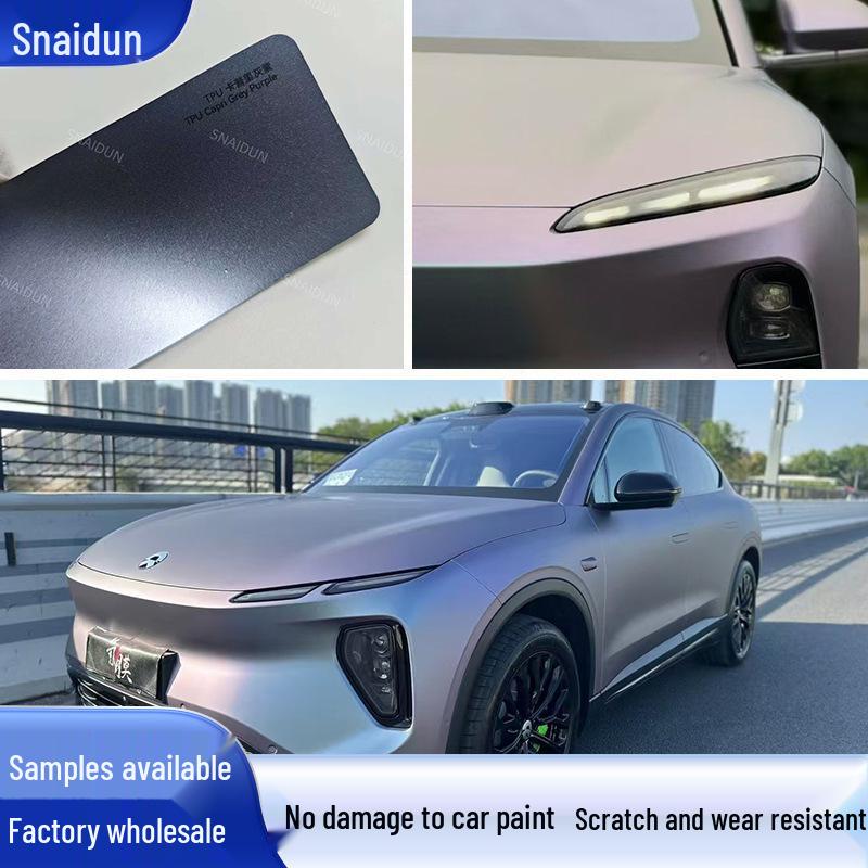 Capri Gray Purple Color-Changing TPU Car Wrap: Full Paint Protection Anti-Scratch Film Capri Gray Purple капри/серый