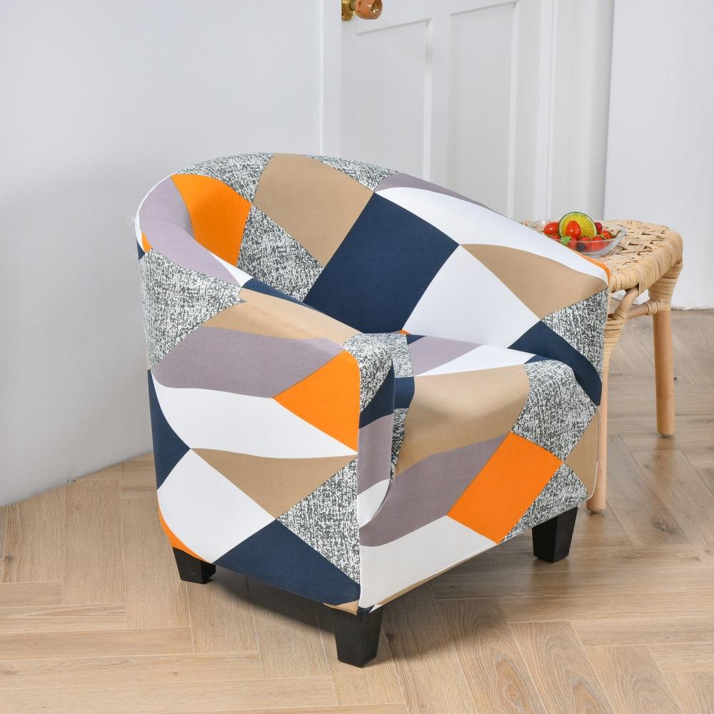 Single Club Chair Sofa Cover All-inclusive Protective Cover Semicircular Bathtub Sofa Chair Cover