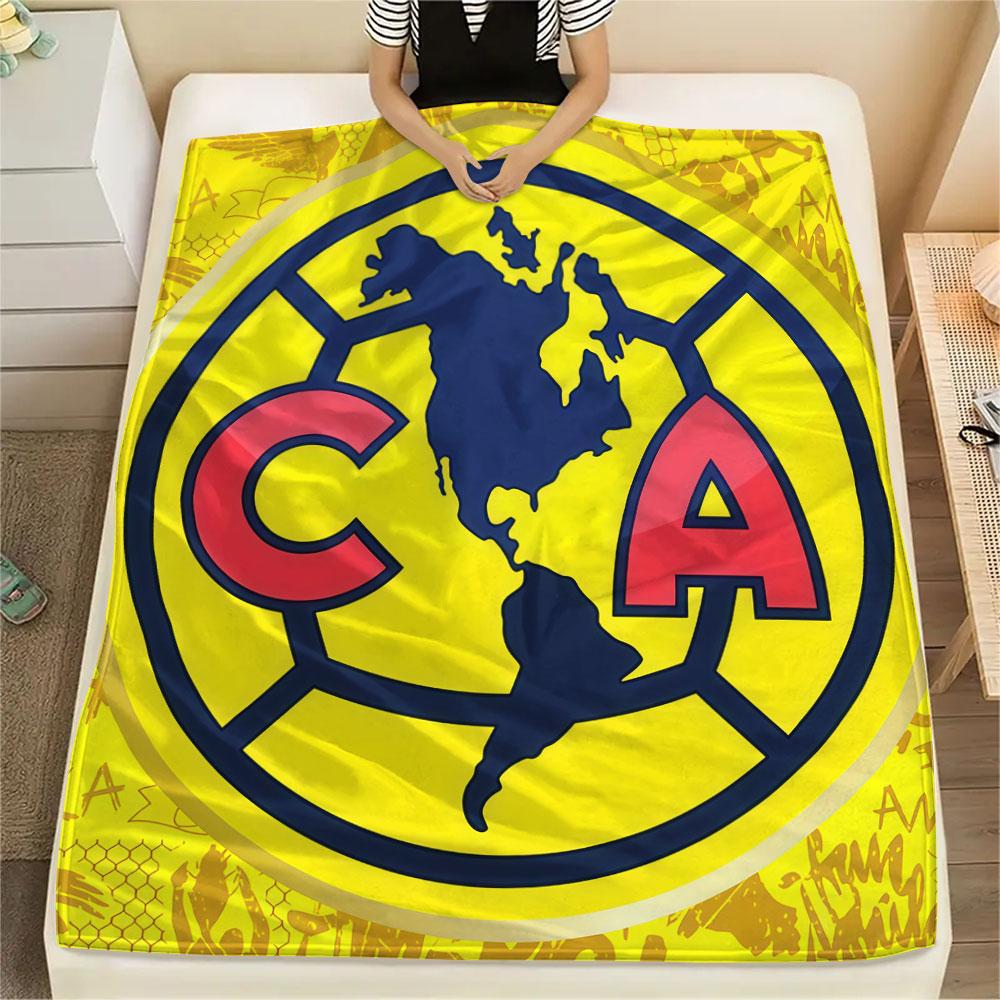 1PC Club America Patterned Flannel Blanket Suitable For All Seasons for Home Decor Warmth and Comfort Gifts Holiday Present