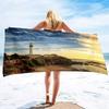 Mikrofaser Strandtücher Übergröße Stranddecke Handtuch Tragbar Leuchtturm Weich Super Wasserabsorbierend Vielseitiges Überwurfhandtuch